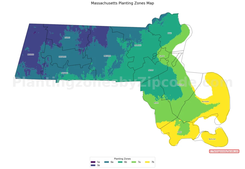 Massachusetts Planting Zones