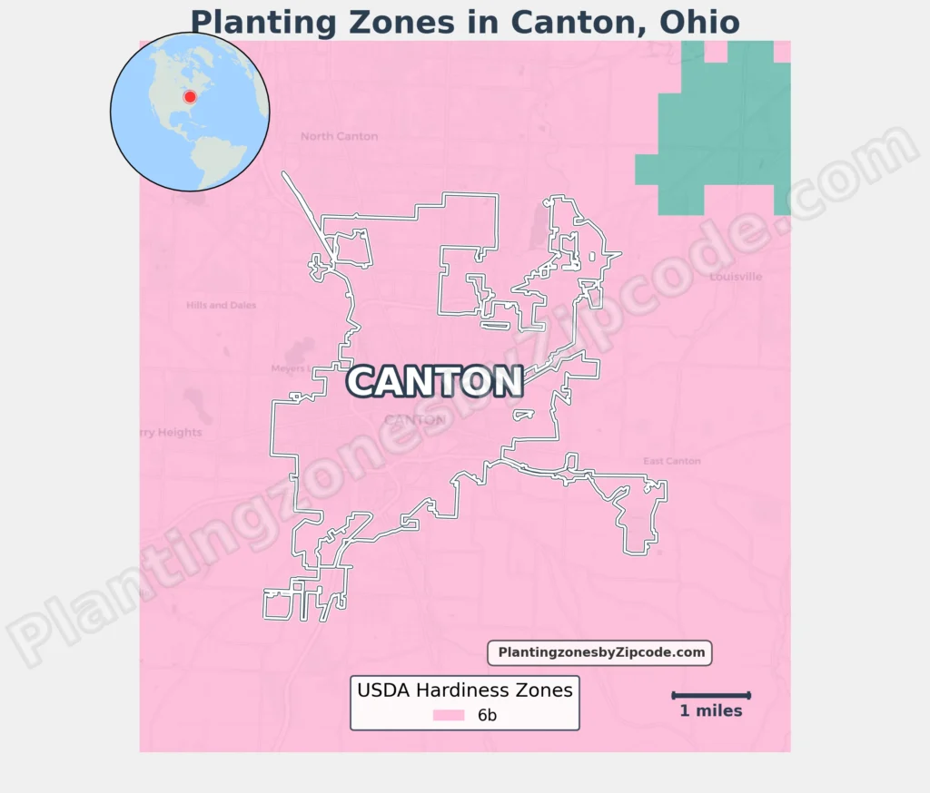 planting zone canton ohio map