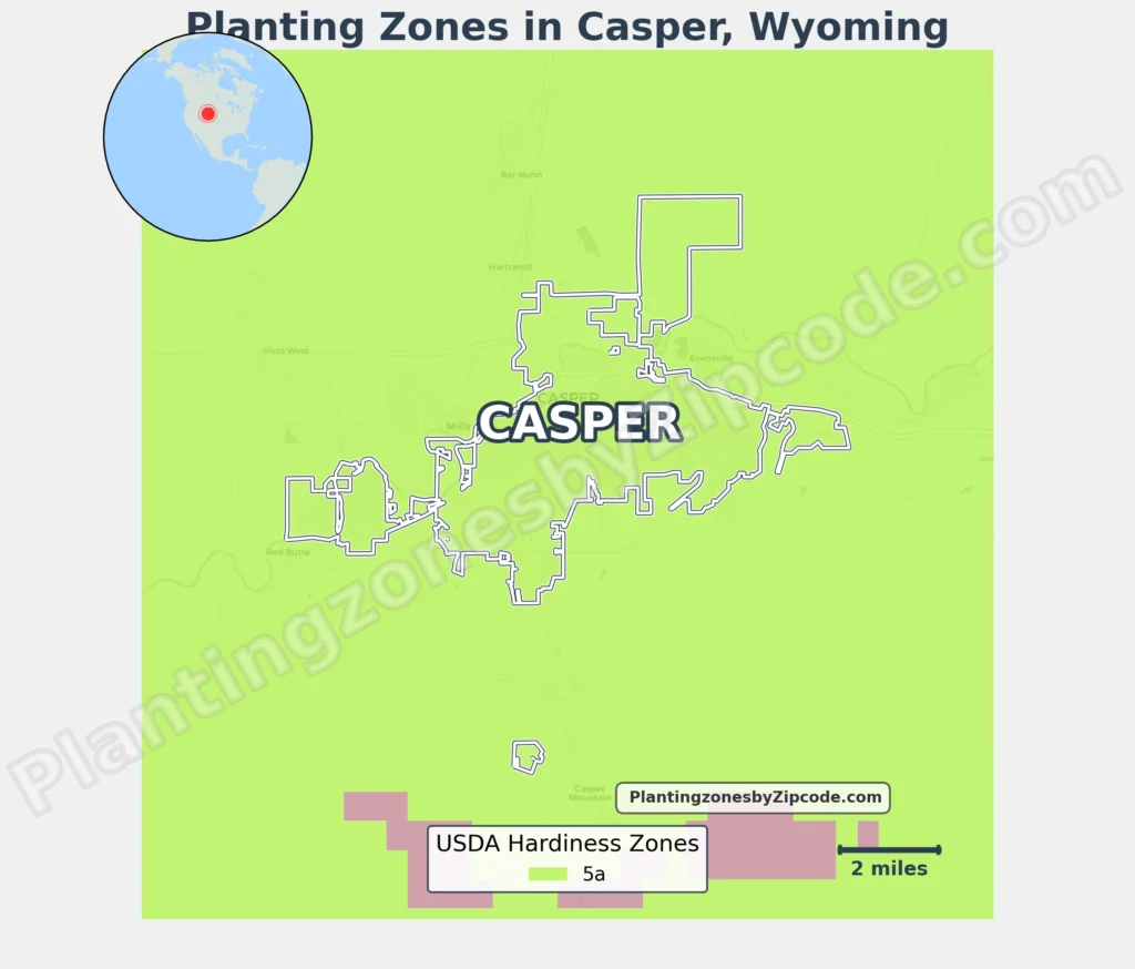 planting zone casper wyoming map