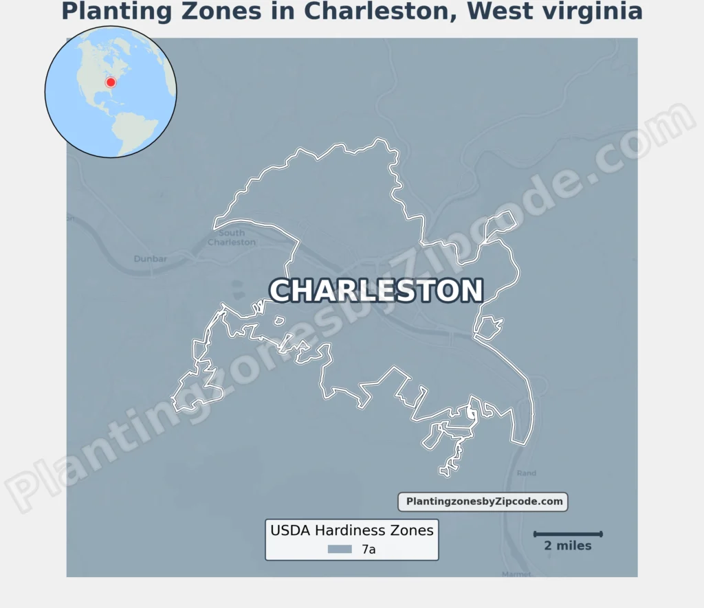 growing zone charleston wv map