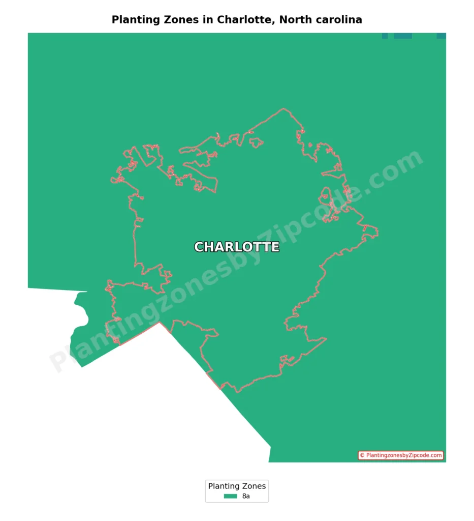 charlotte hardiness zone map