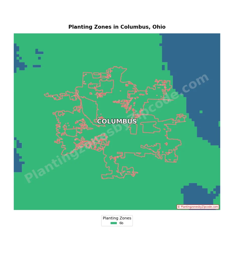 columbus ohio hardniess zone map
