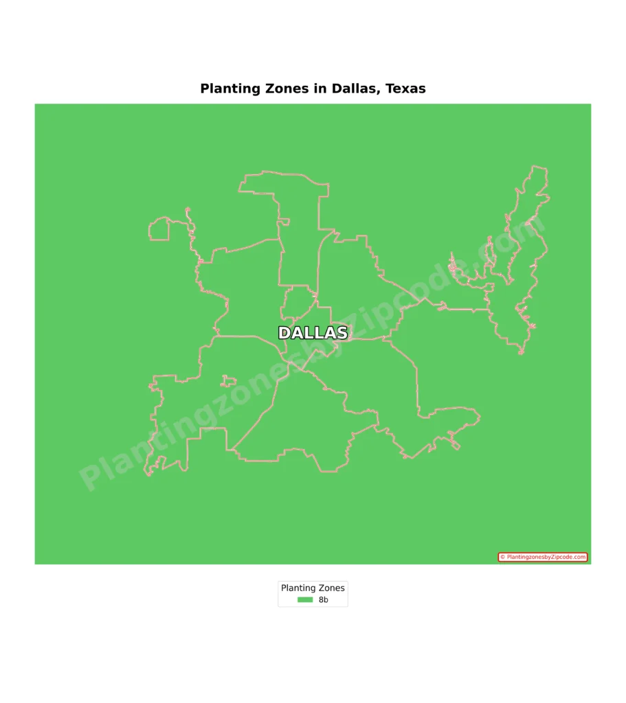 dallas hardiness zone map