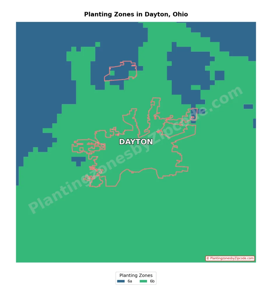 dayton ohio hardiness zones map