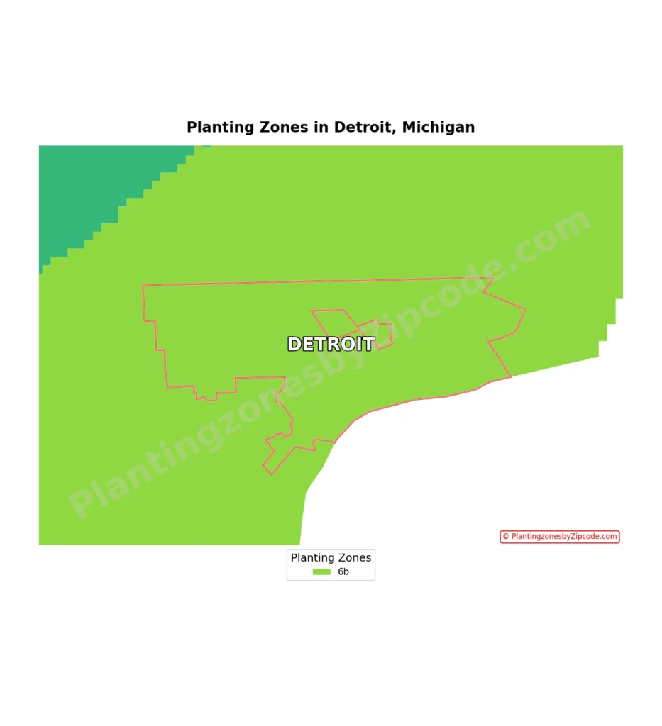 detroit growing zone map