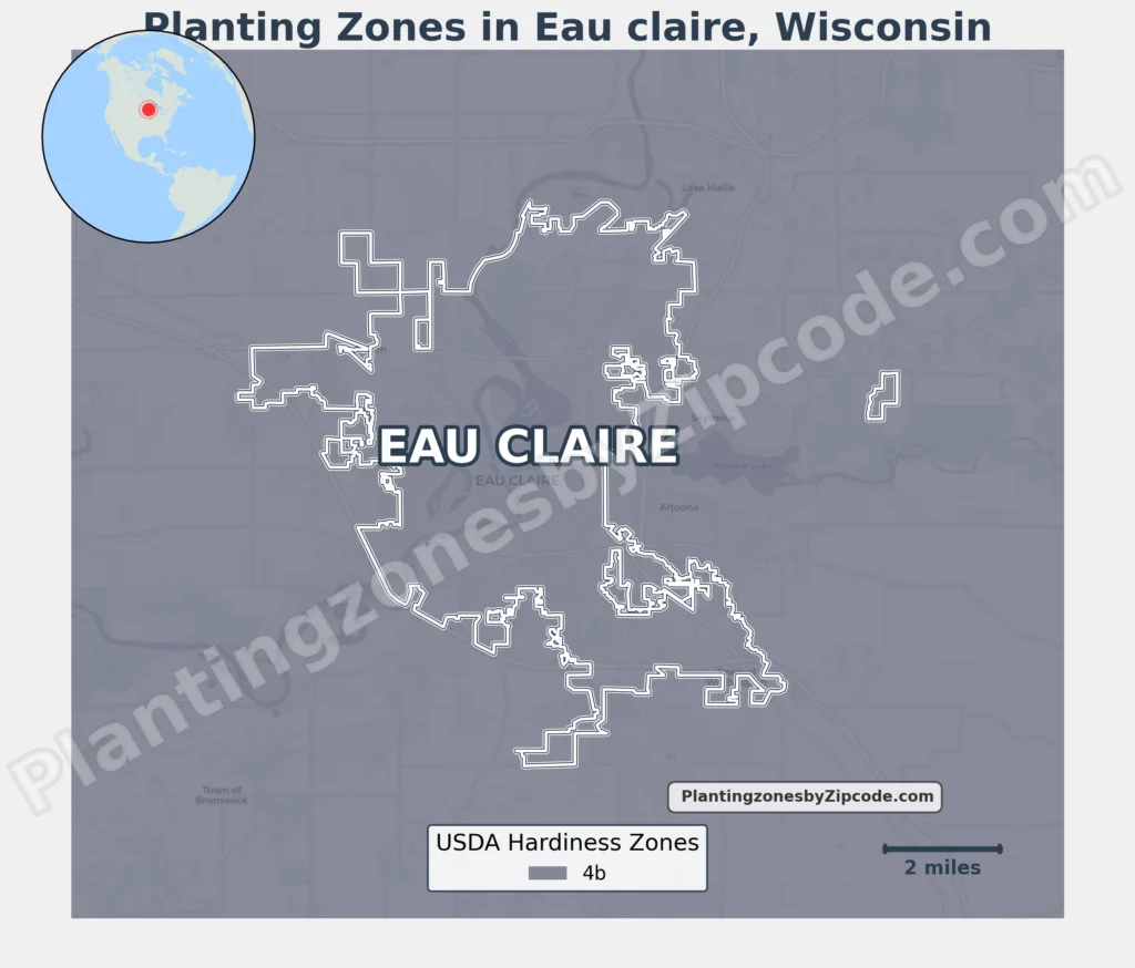 usda planting zone in eau claire wi