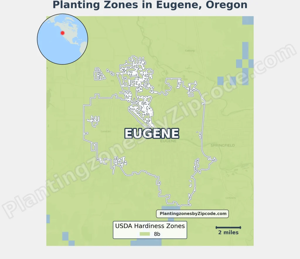 growing zone eugene oregon