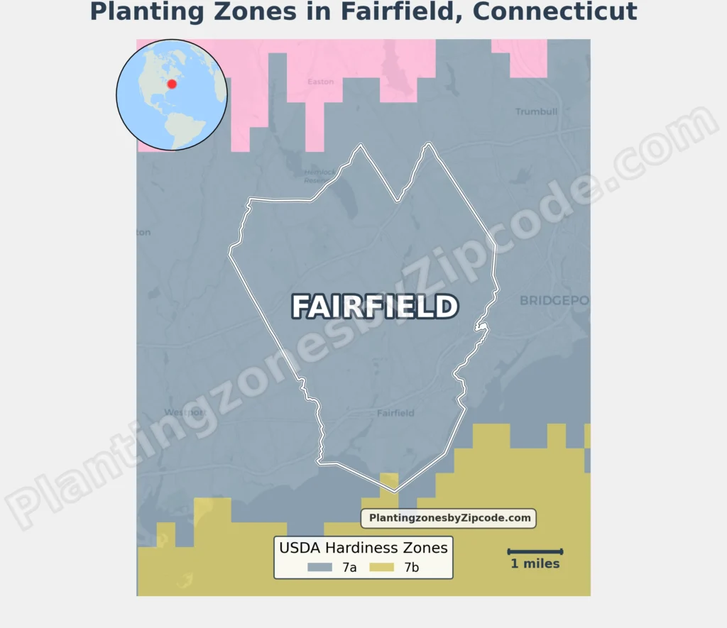 usda planting zone in fairfield ct