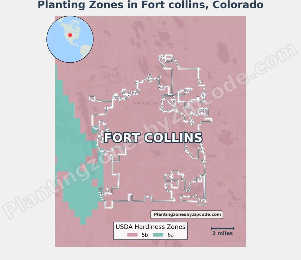Fort Collins Colorado Planting Zones Map