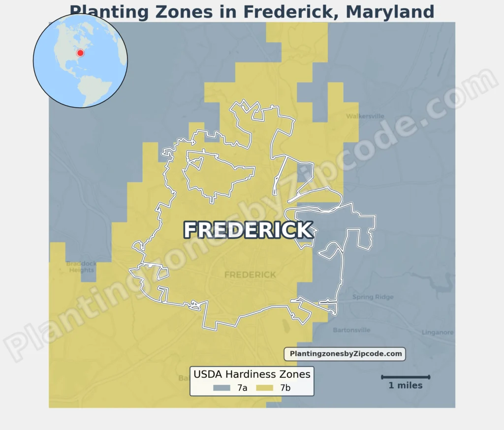usda planting zone in frederick maryland