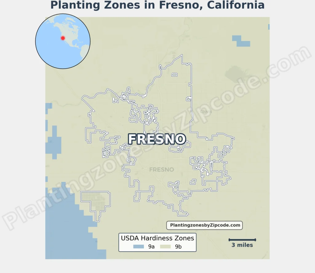 planting zone fresno ca map