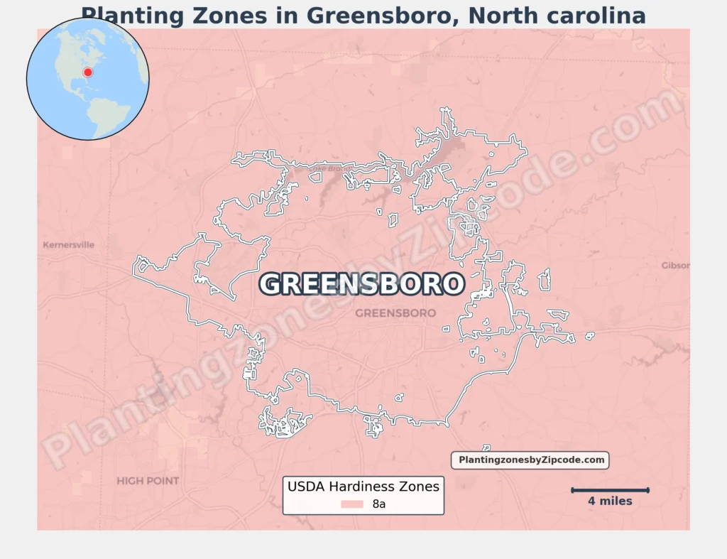 planting zone greensboro nc