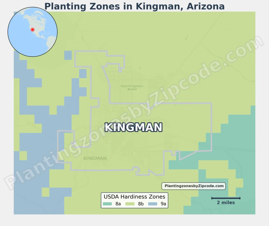 planting zone kingman az map