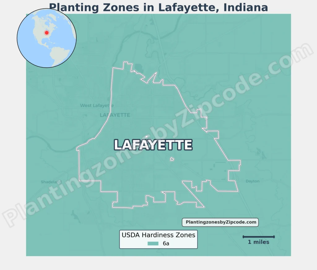 planting zone in lafayette indiana