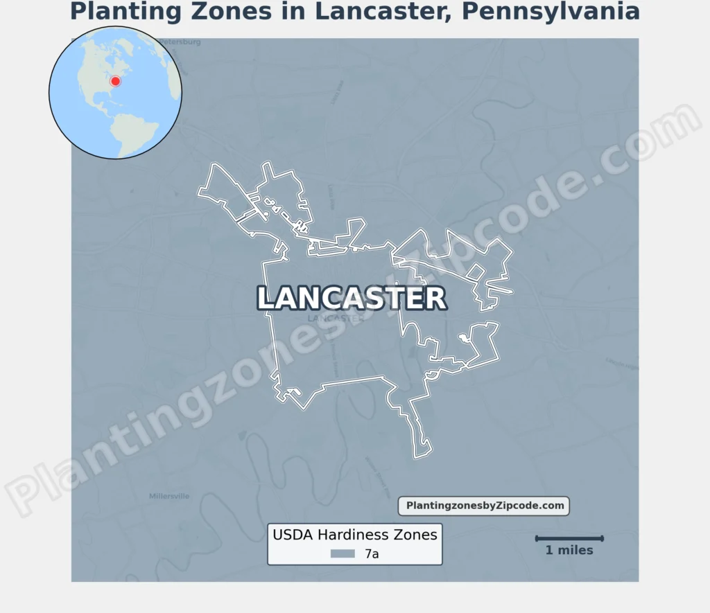 Planting Zone Lancaster PA Map