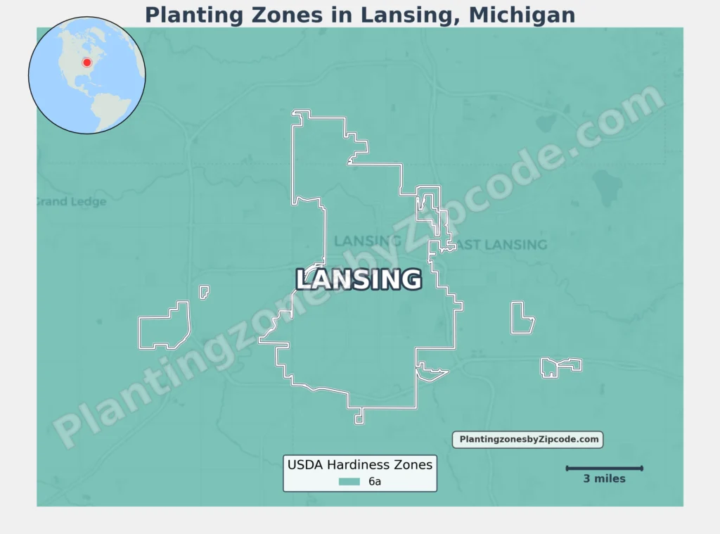 Lansing Michigan Planting Zone Map