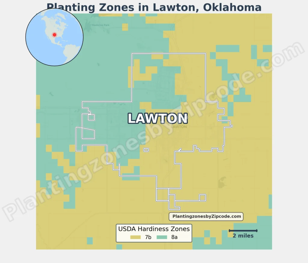 Lawton oklahoma Planting zones map