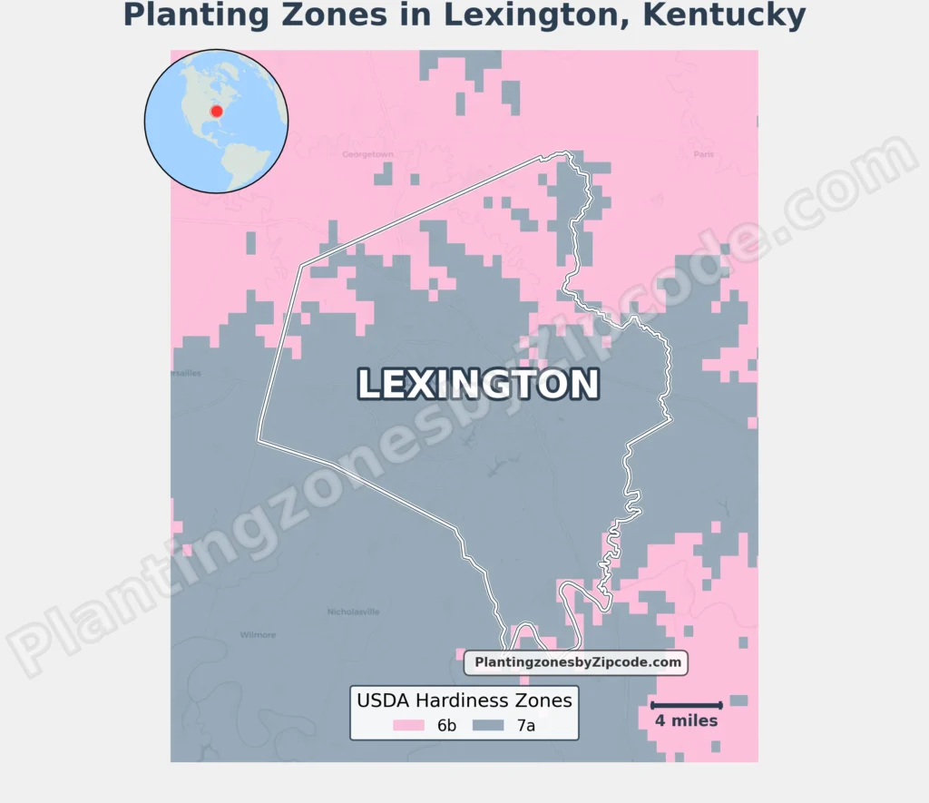 Lexington Kentucky Planting Zone Map