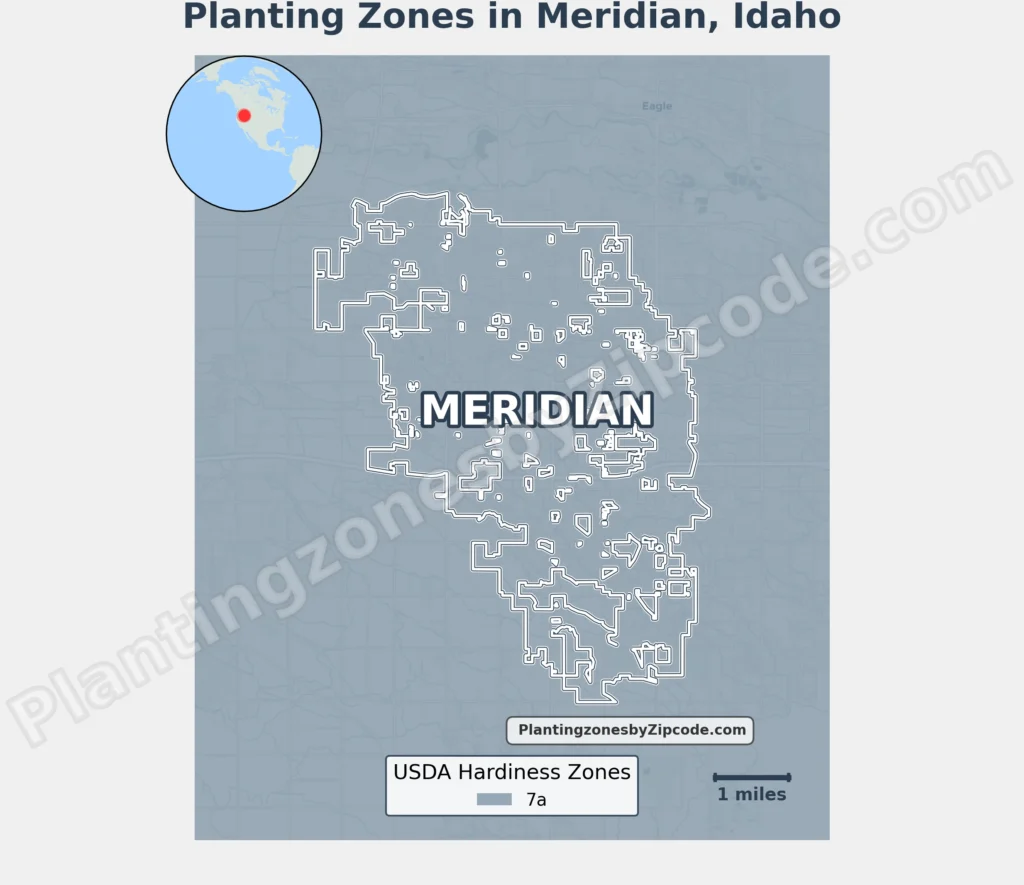 planting zone meridian idaho map