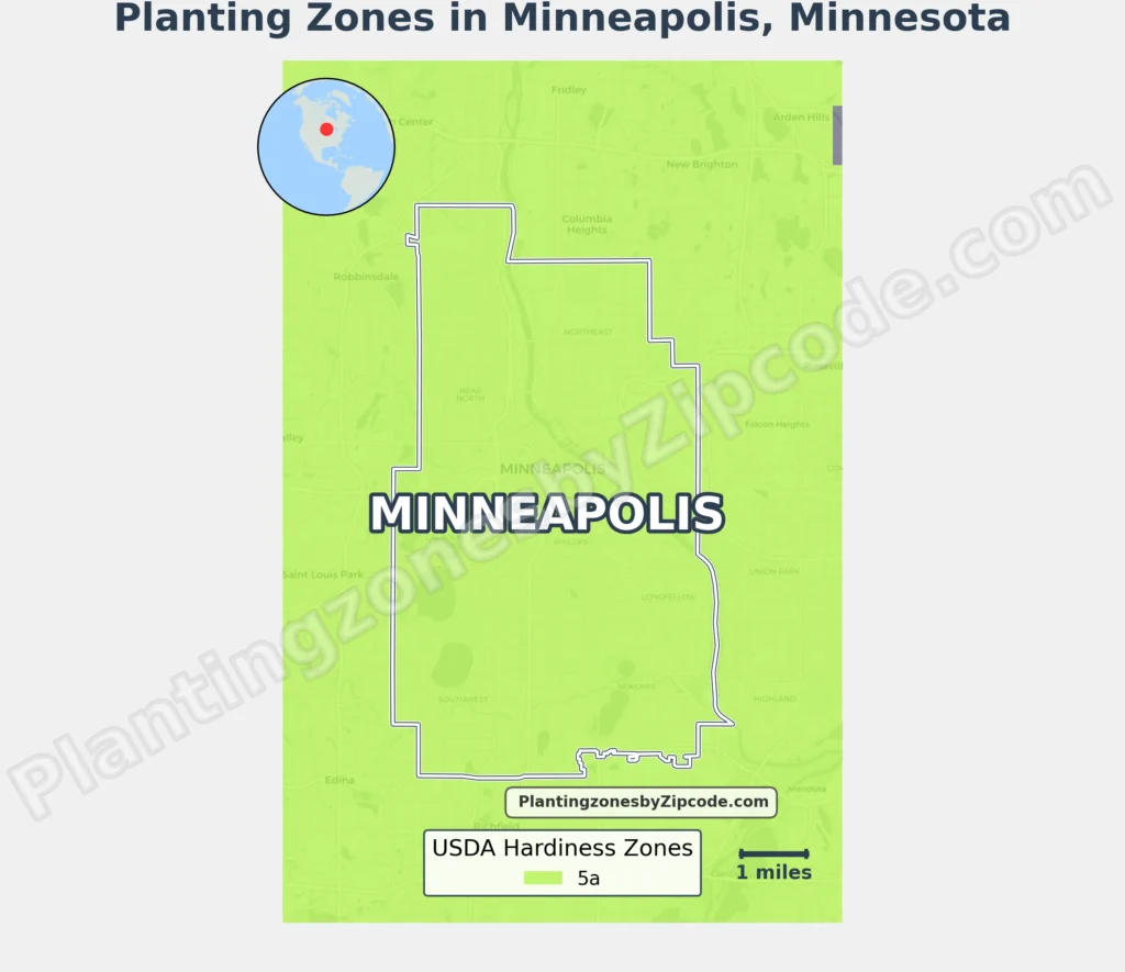 minneapolis minnesota planting zone map