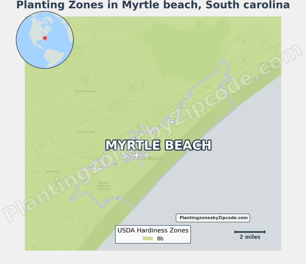 myrtle beach south carolina planting zone map