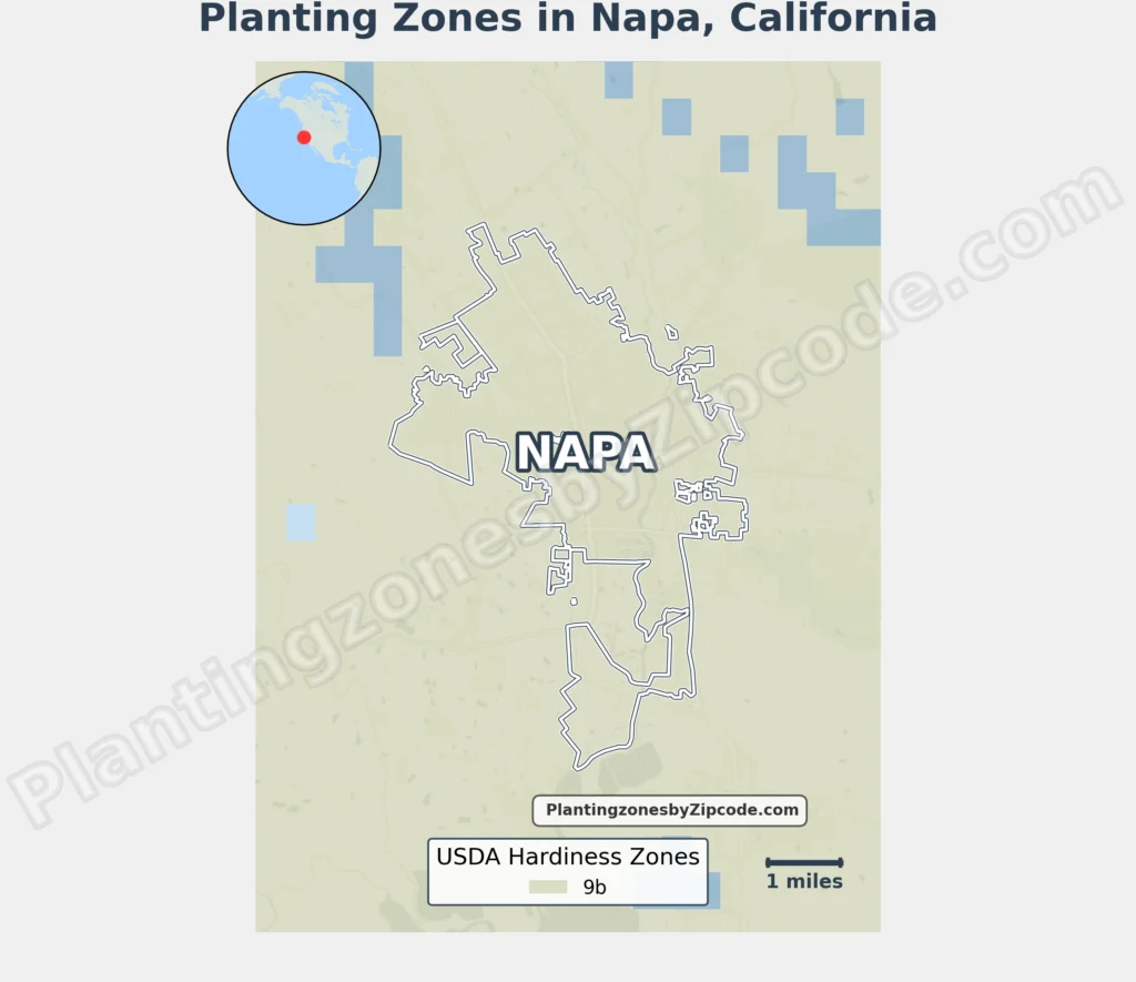 planting zone napa california map