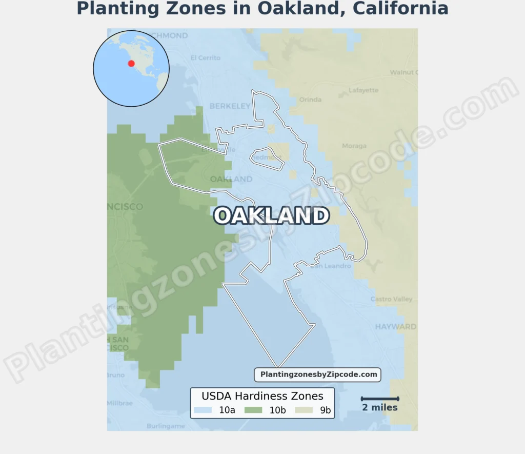 oakland hardiness zone map