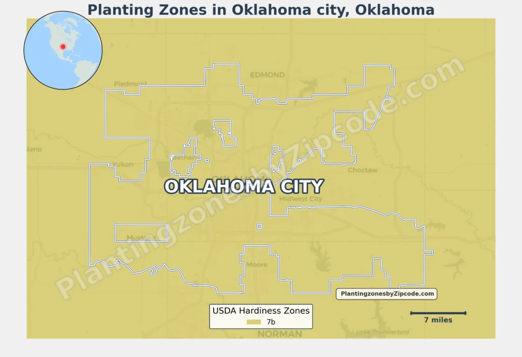 Oklahoma city planting zones map