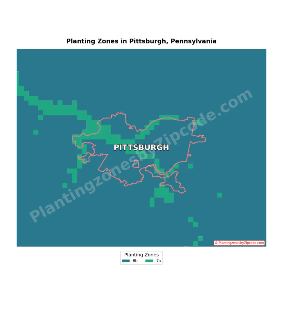 Pittsburgh growing zones map