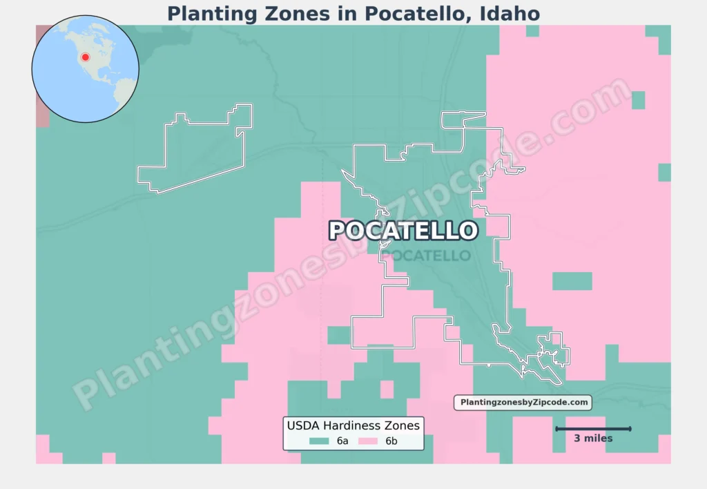 planting zone pocatello idaho map
