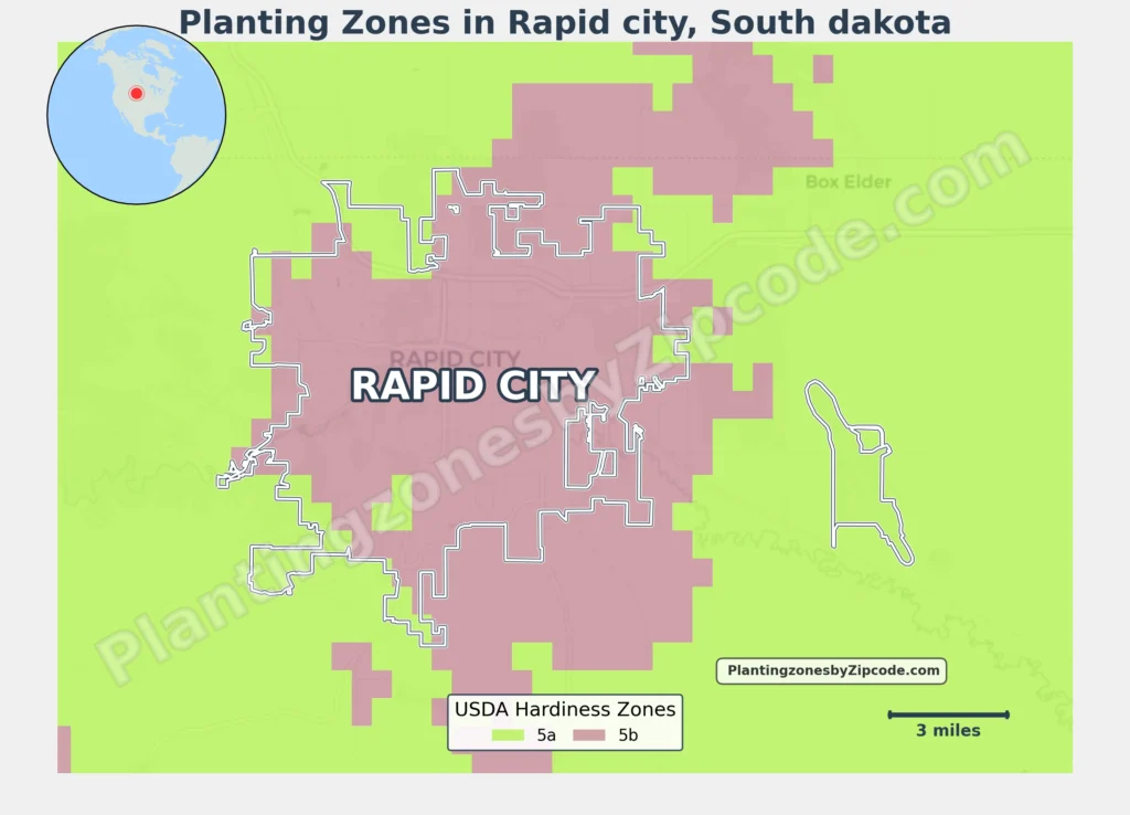 planting zone rapid city south dakota map