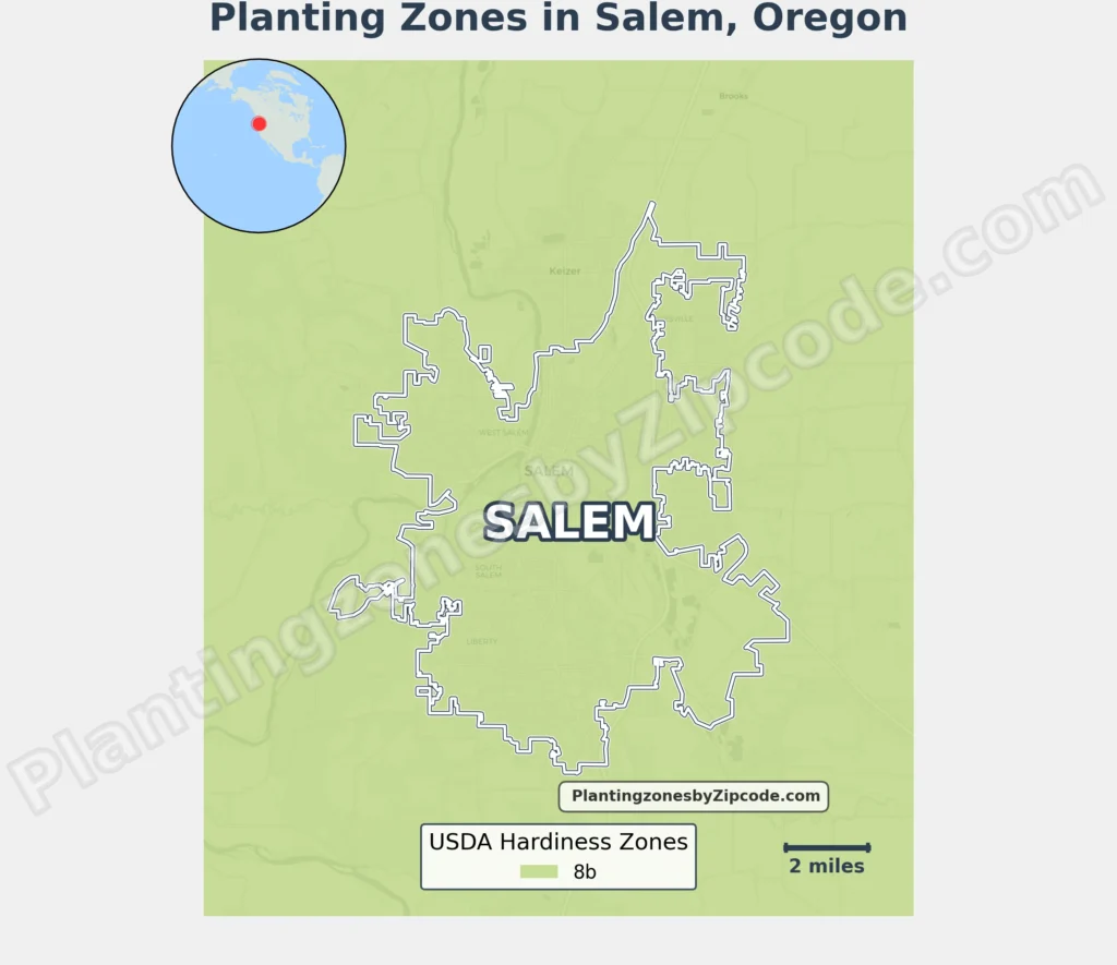 USDA zone salem oregon map