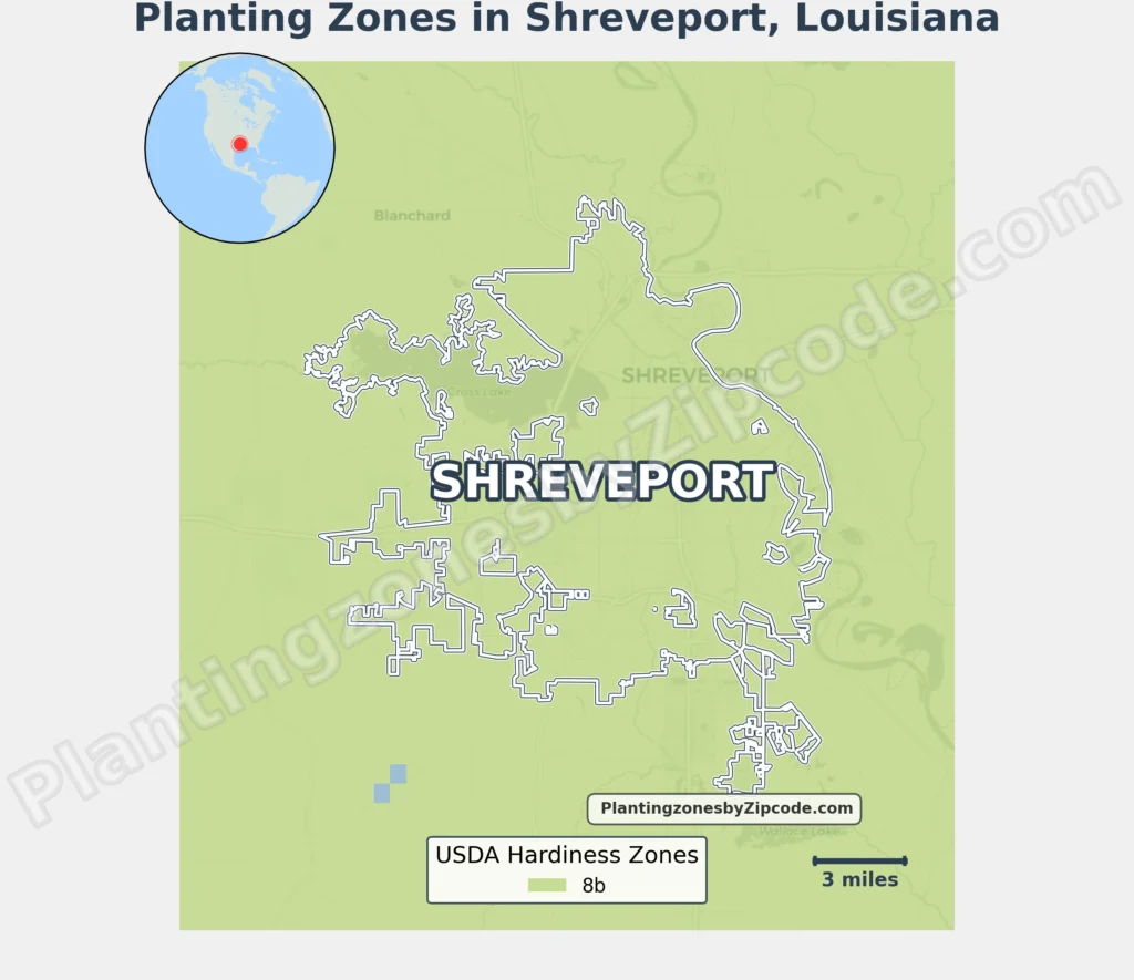 usda planting zone in shreveport la