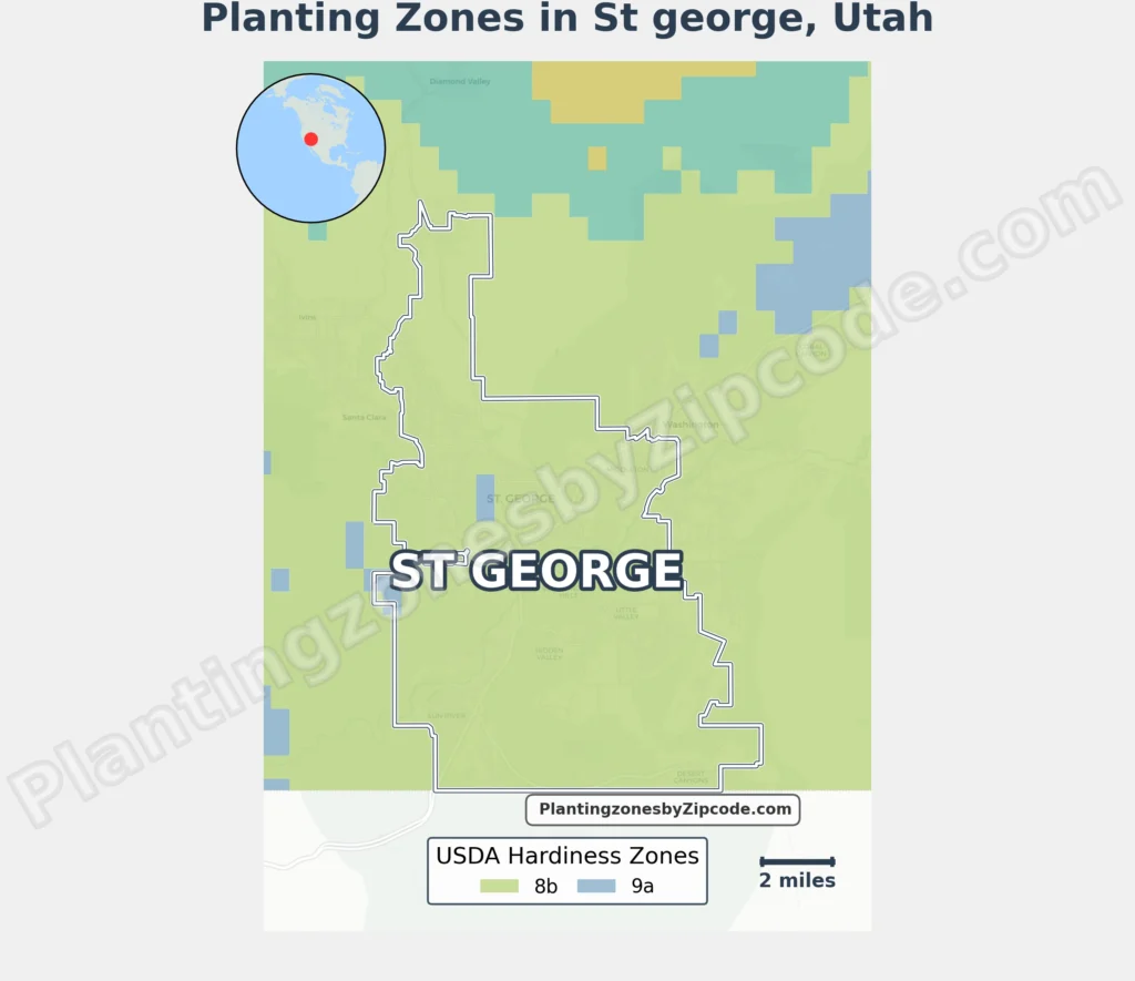 planting zone st george utah map