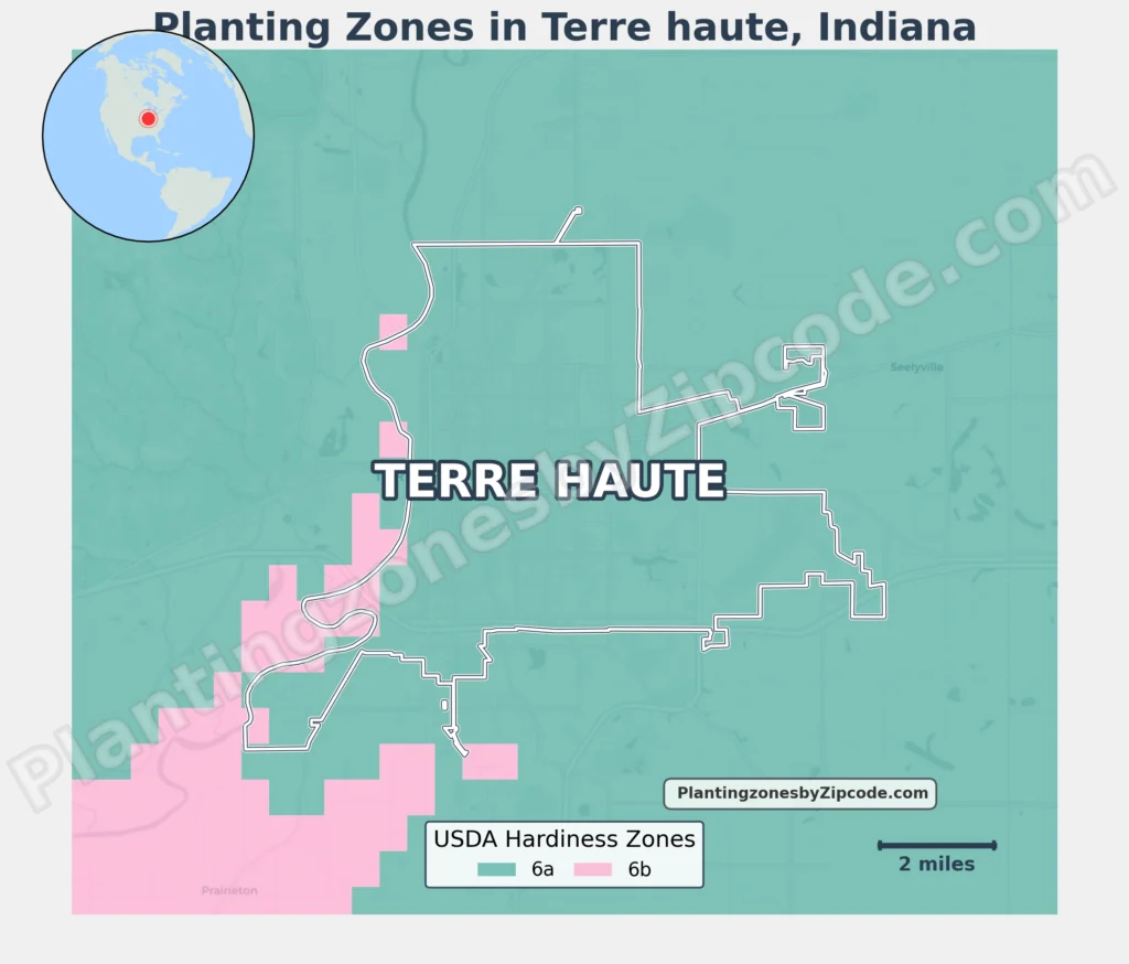 usda planting zone in terre haute indiana