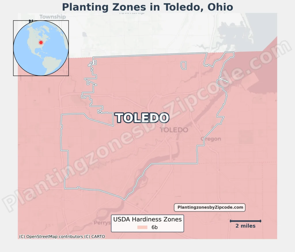 Toledo Ohio Planting Zone Map