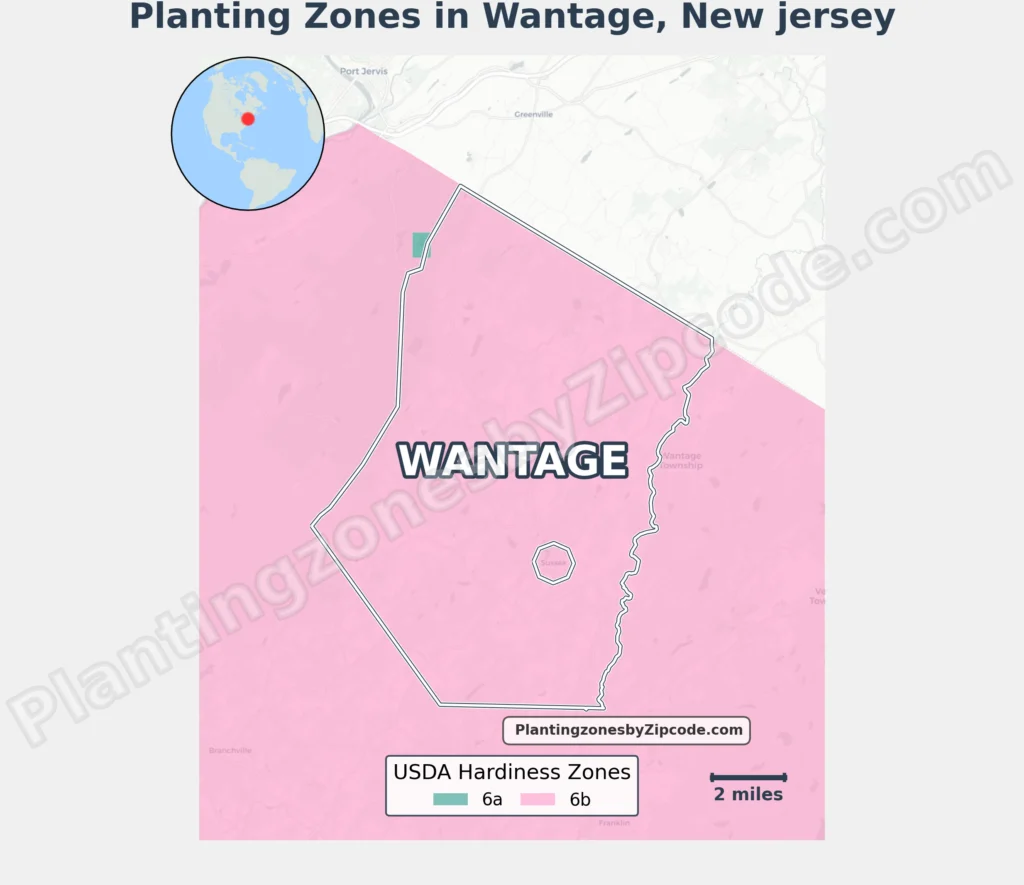Wantage New Jersey Planting Zones Map