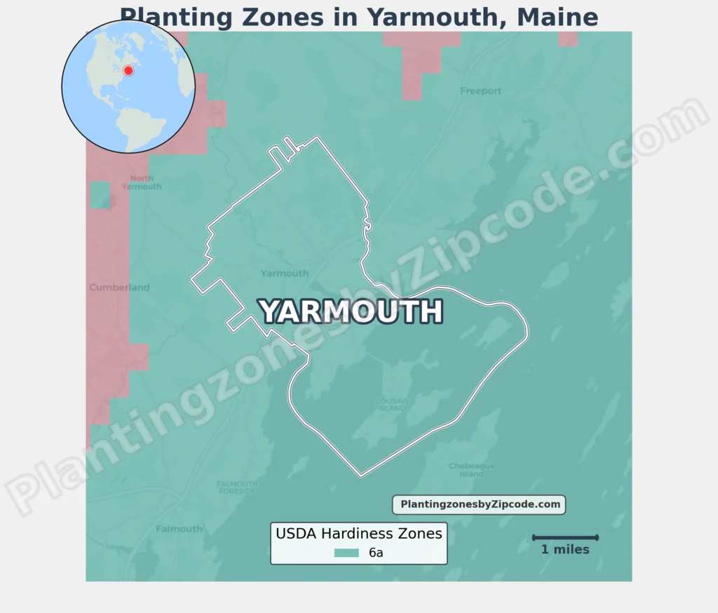 usda zone yarmouth maine map