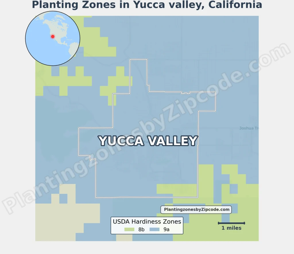 Yucca Valley California Hardiness Zones Map
